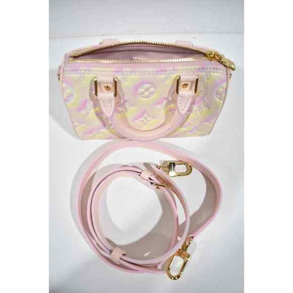 Louis Vuitton Nano Speedy Stardust Mini Monogram LV Logo Crossbody Shoulder Bag - Picture 4 of 12